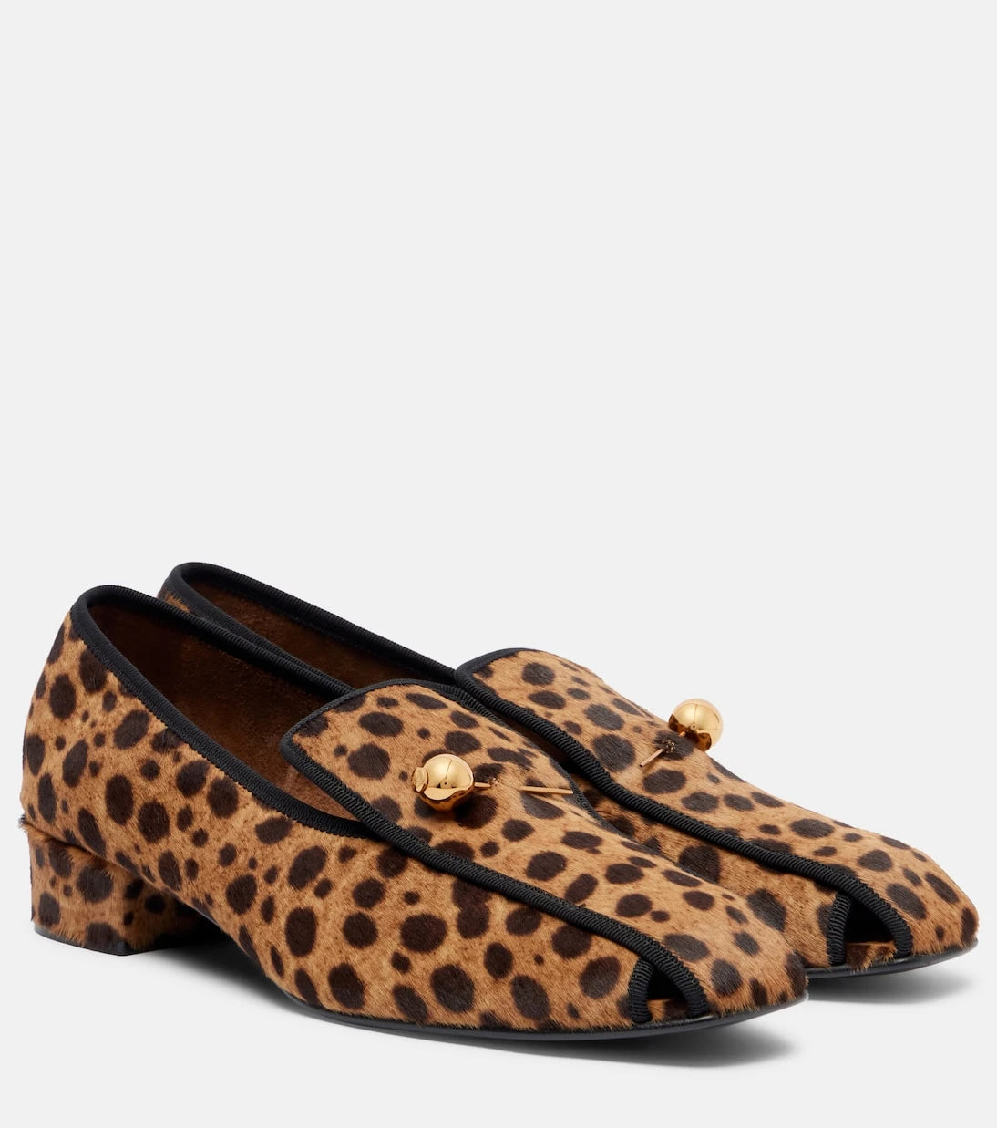 Herbert Levine - Showtime leopard-print calf hair loafer pumps