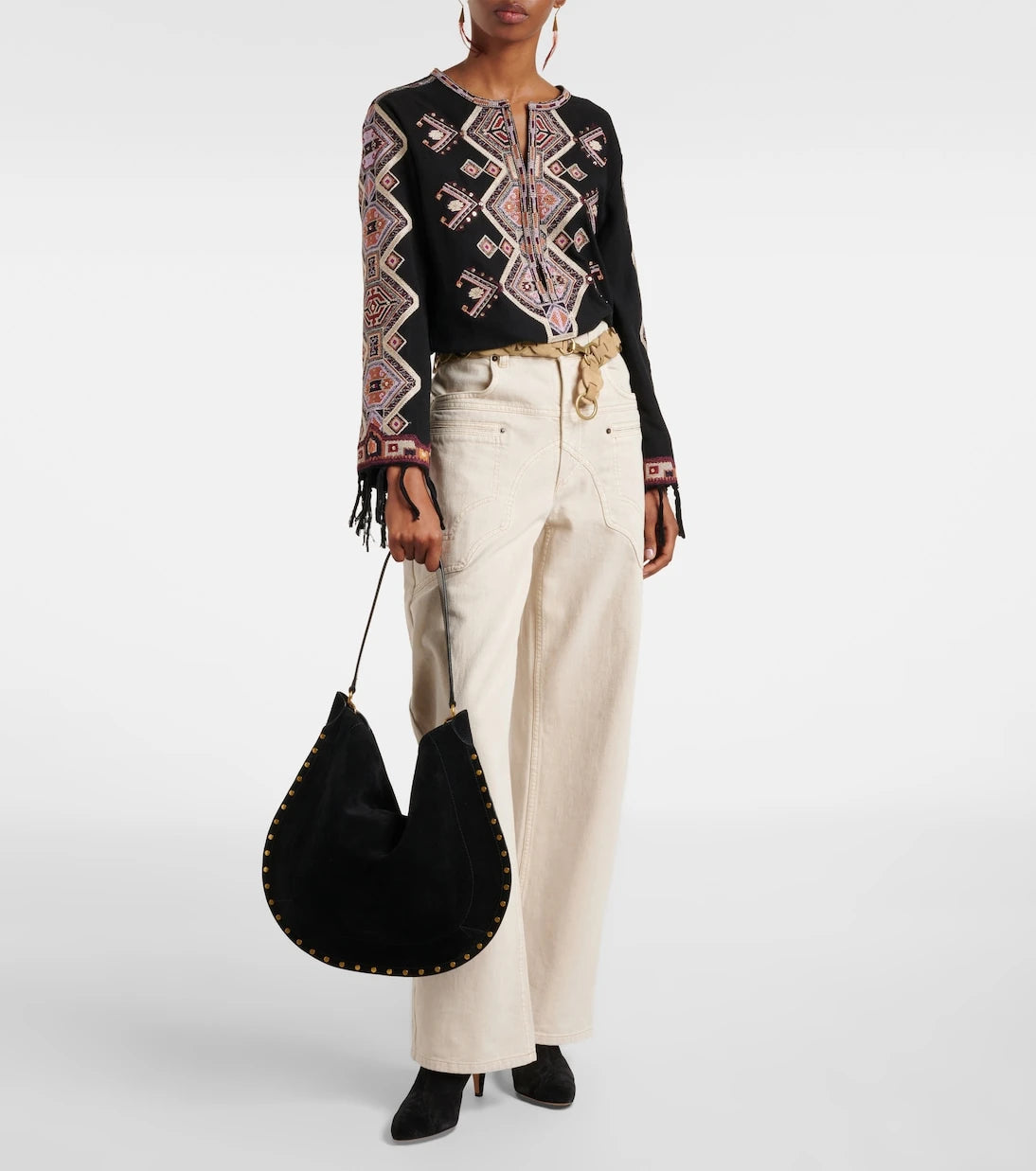 Isabel Marant - Oskan Soft Medium suede shoulder bag