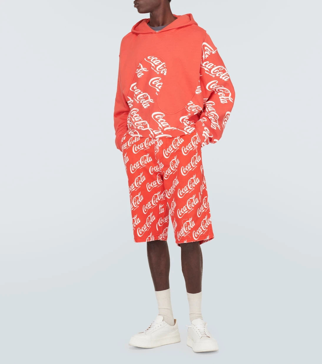 ERL - Printed cotton canvas Bermuda shorts