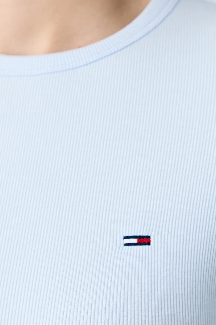 Tommy Jeans Kadın Pamuk ve Elastan Uzun Kollu Bluz