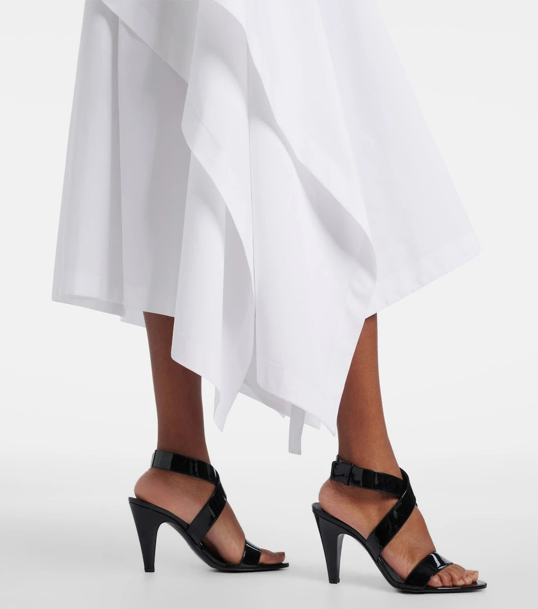 Alaïa - Cutout cotton poplin midi dress