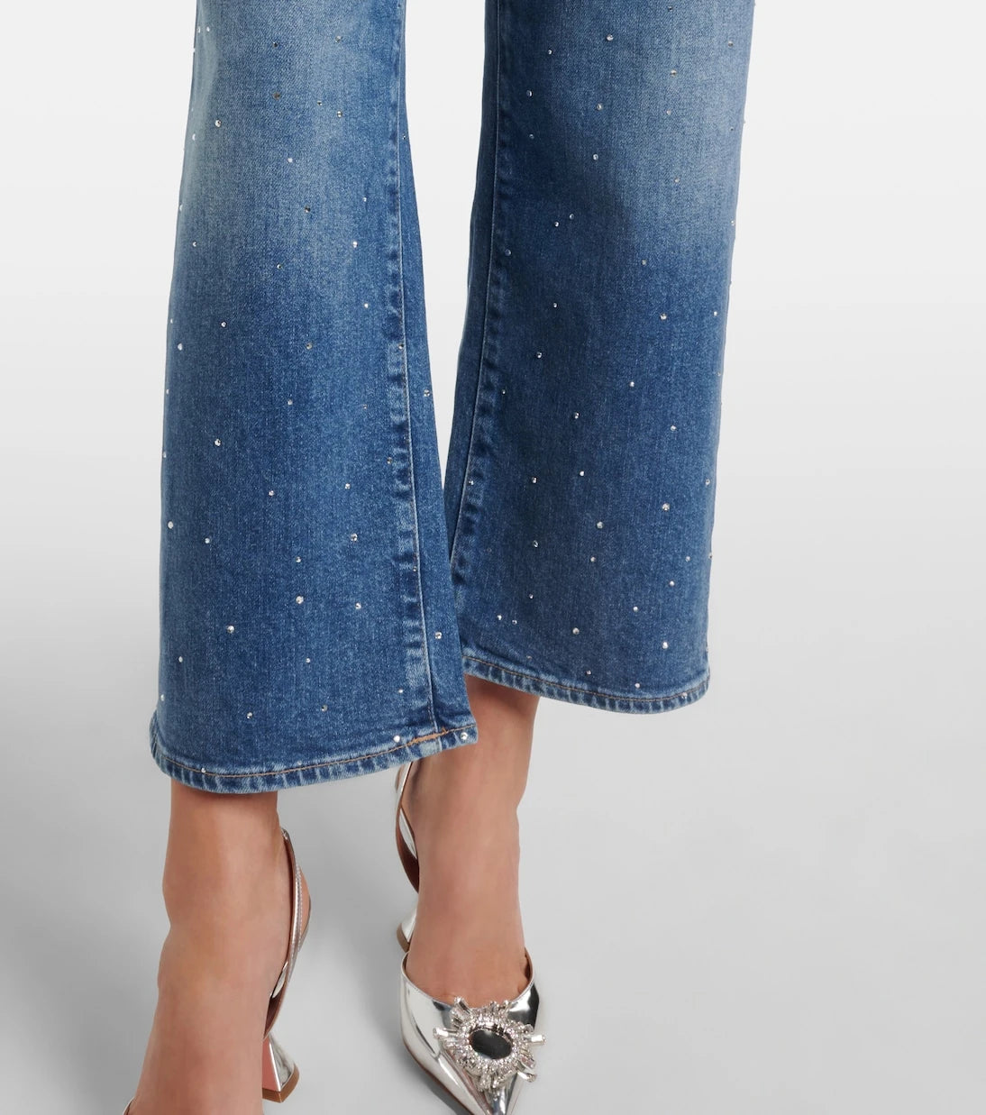 7 For All Mankind - Stovepipe embellished straight jeans