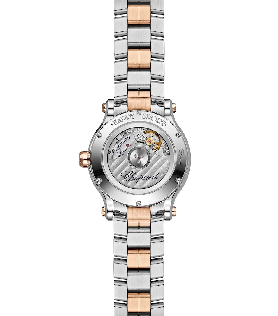 Chopard Rose Gold, Stainless Steel and Diamond Happy Sport Automatic Watch 33mm