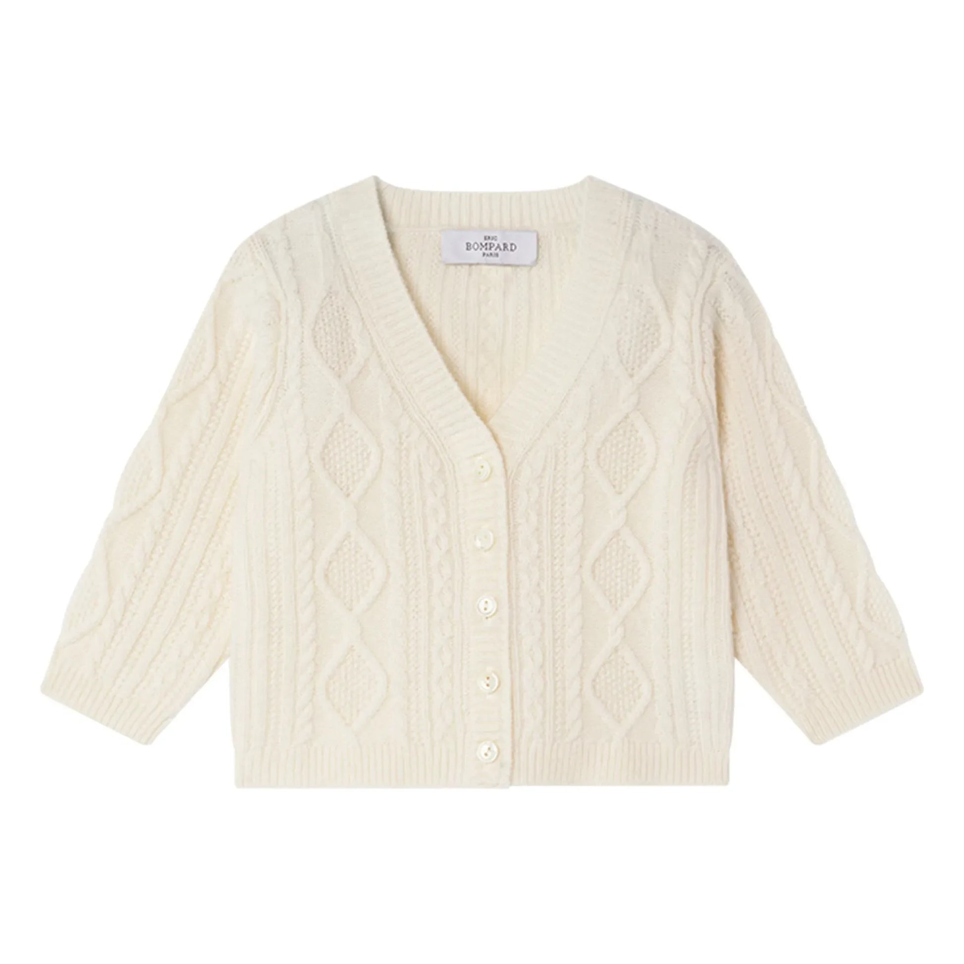 Bompard - Cashmere Cable Cardigan | Ecru