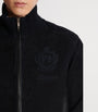 Black Suede College Emblem Jacket