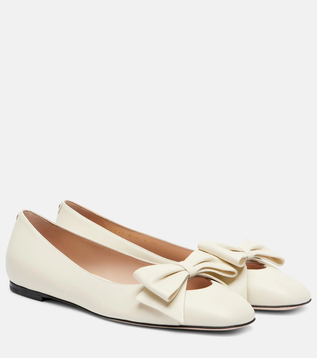 Valentino Garavani - Bow-detail leather ballet flats