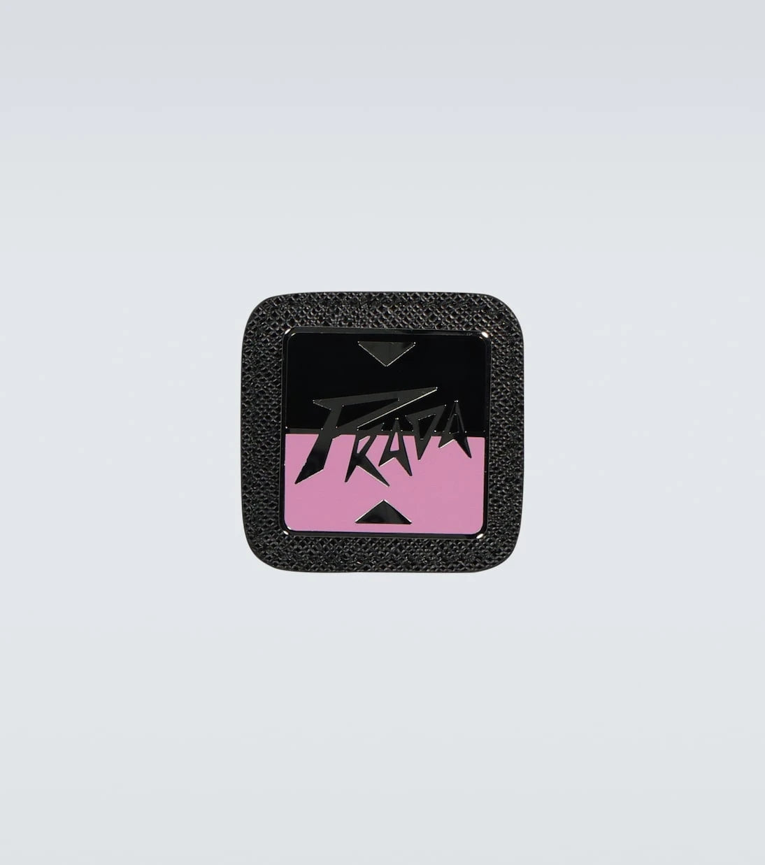 Prada - Leather-trimmed logo badge