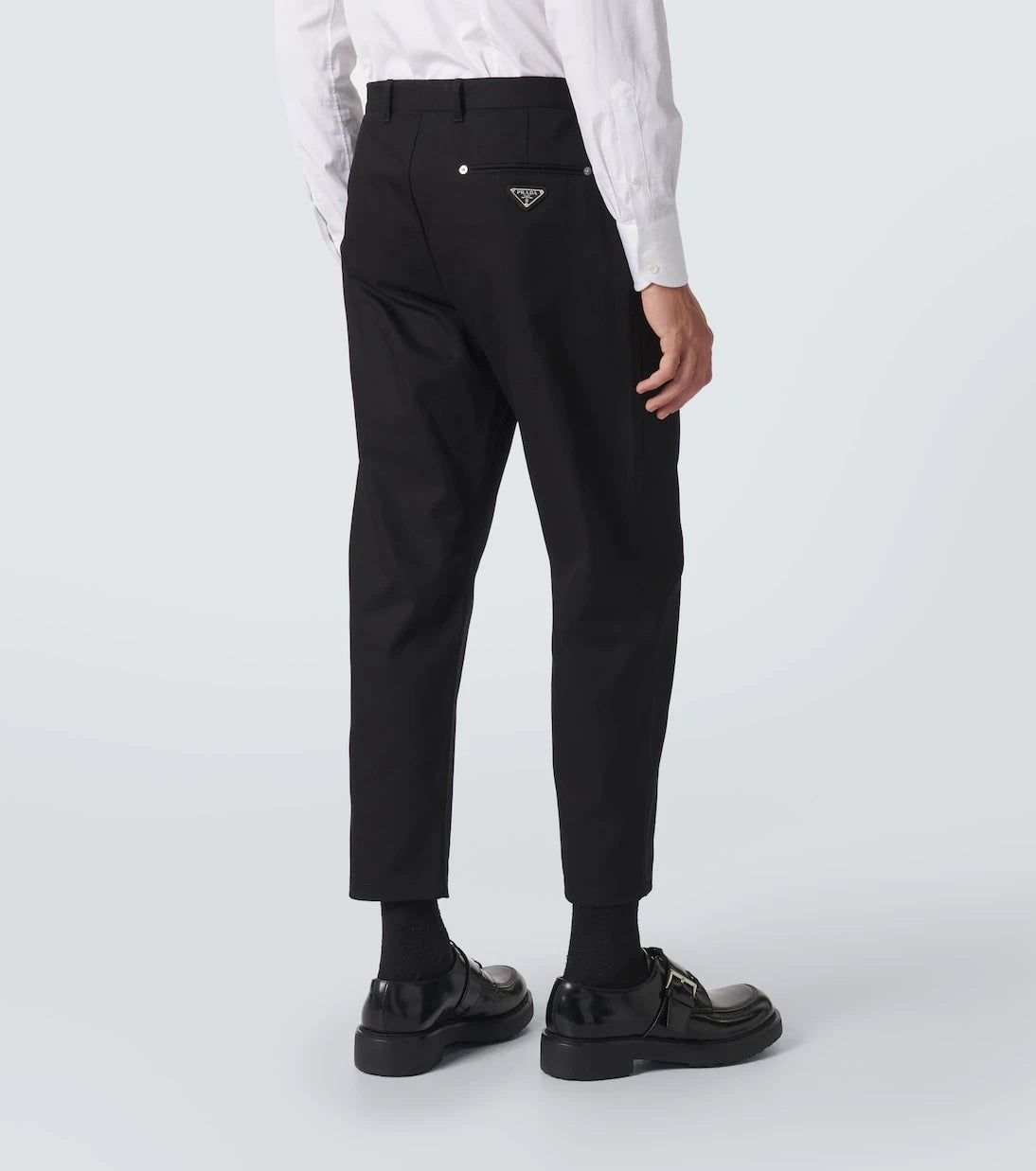 Prada - Mid-rise cotton wide-leg pants