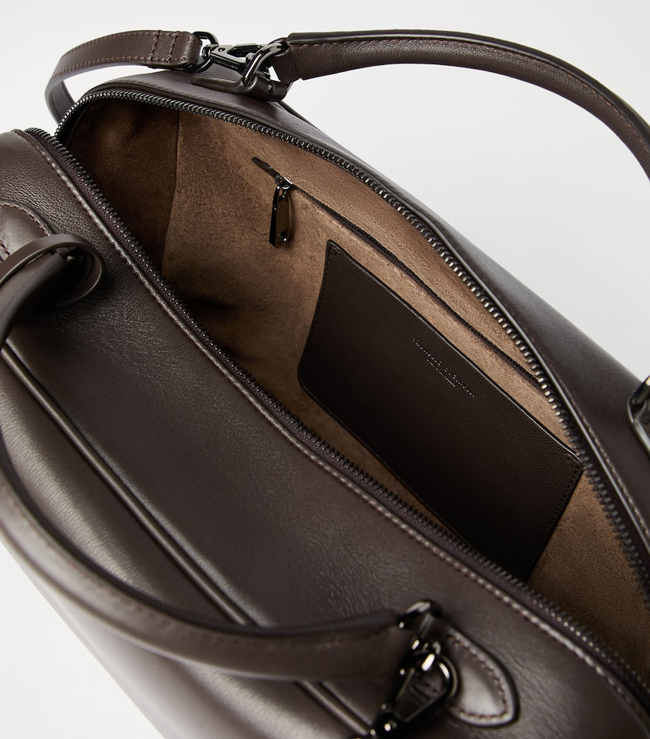 Leather Explorer Boston Top-Handle Bag