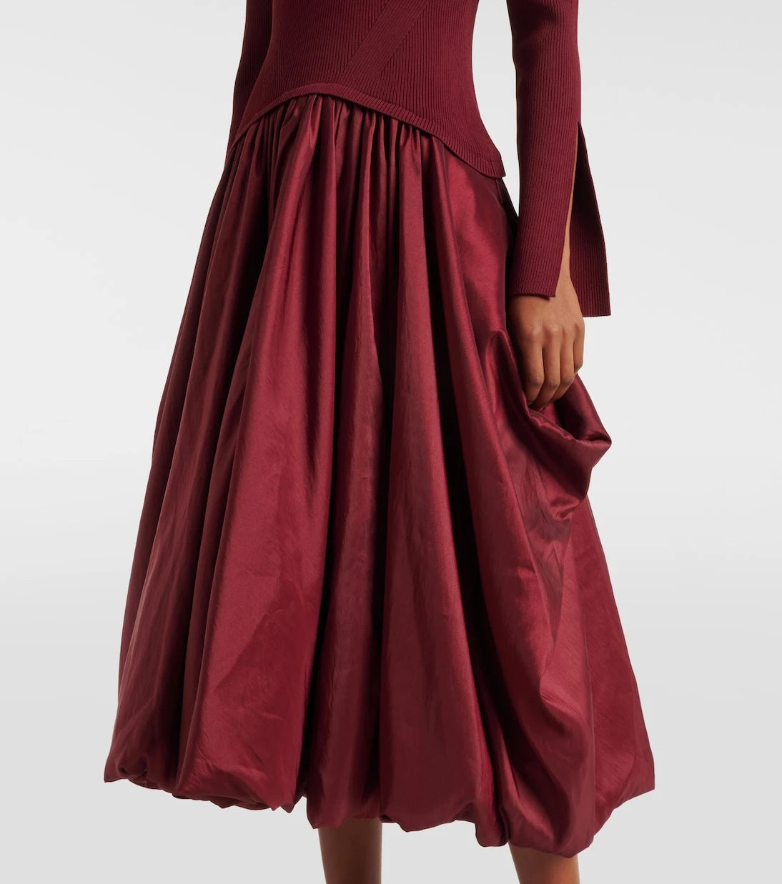 Simkhai - Kenlie satin and jersey midi dress