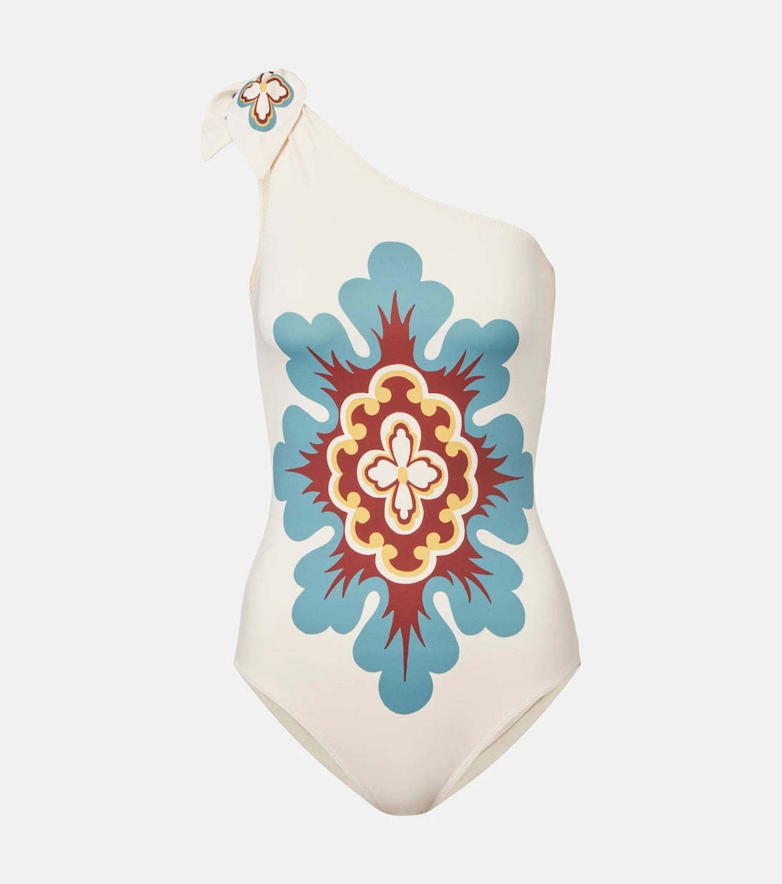 La DoubleJ - Goddess printed one-shoulder swimsuit