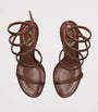 Brown Satin Embellished Cleo Sandals 80