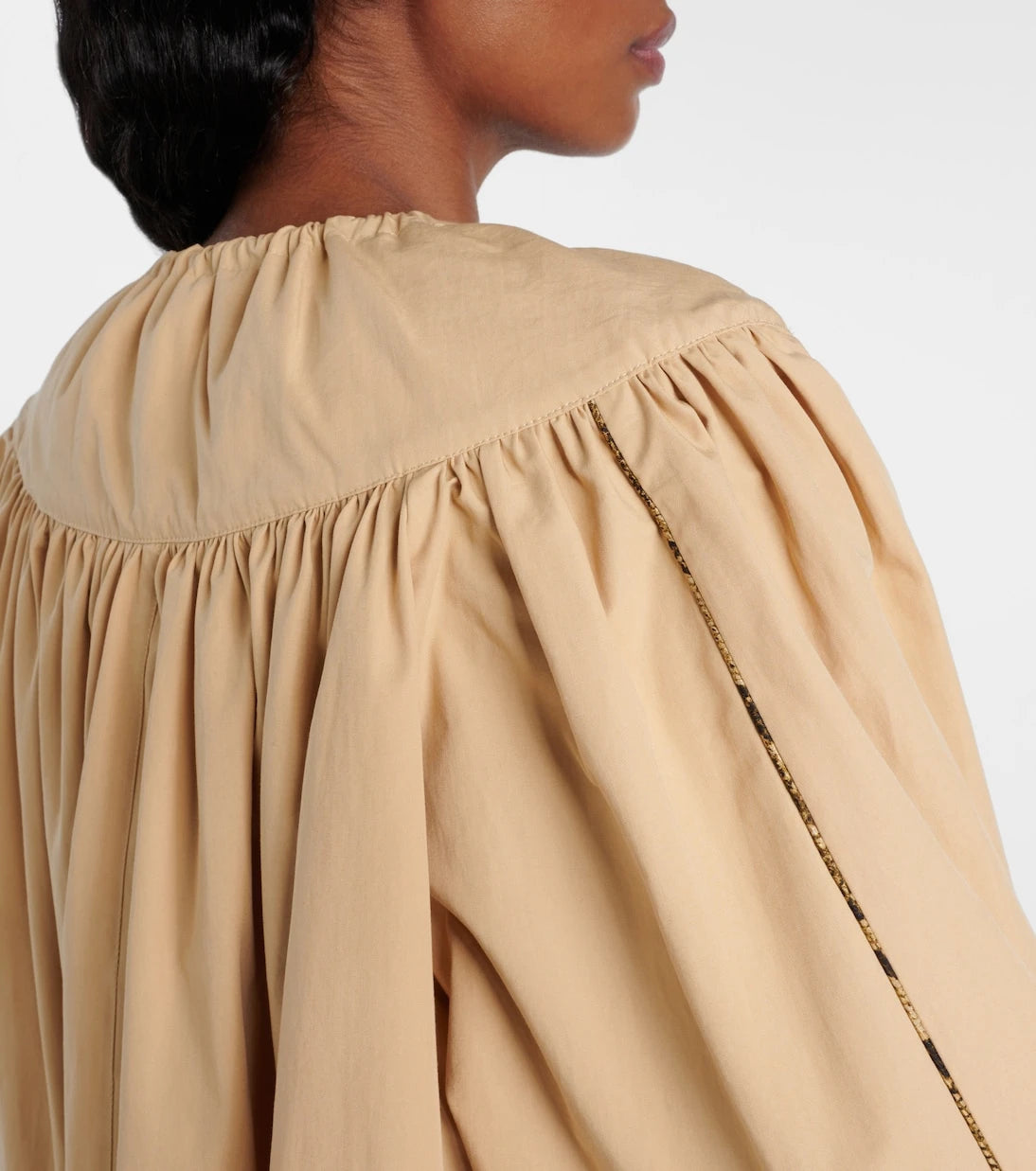 Dries Van Noten - Gathered cotton poplin coat