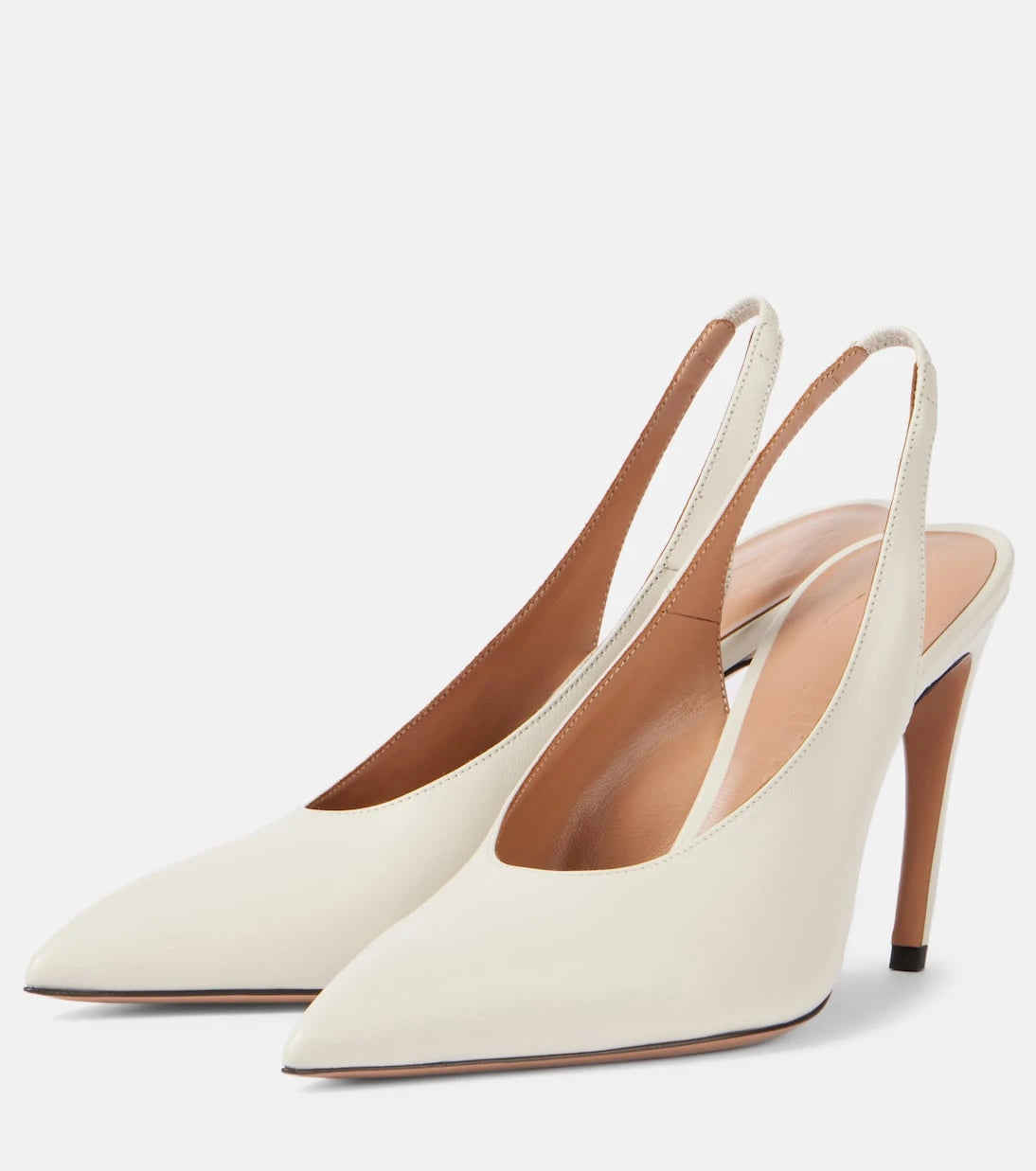 The Attico - Viper 95 leather slingback pumps