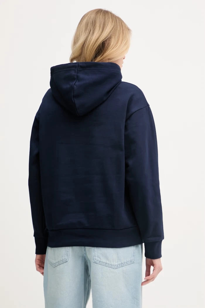 Lacoste kapüşonlu kadın pamuklu sweatshirt