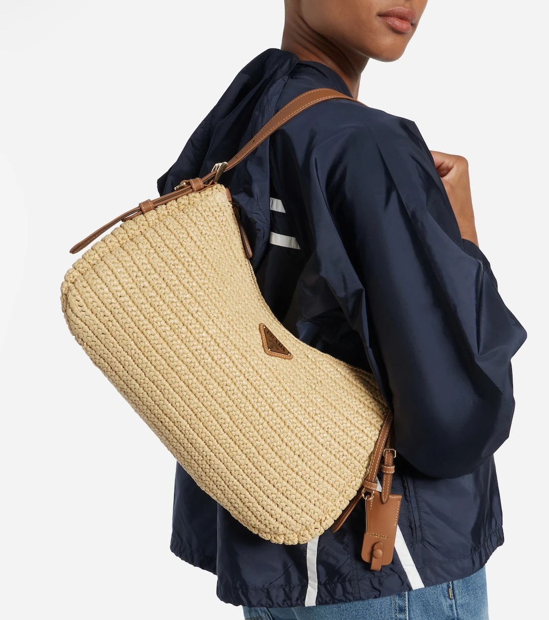 Prada - Prada Aimée Large crochet shoulder bag