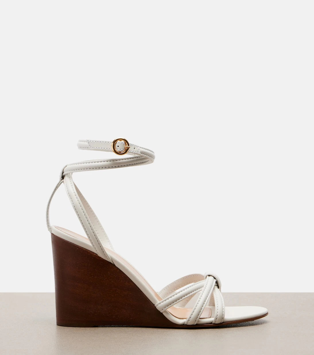 Gianvito Rossi - Deri dolgu topuklu sandalet