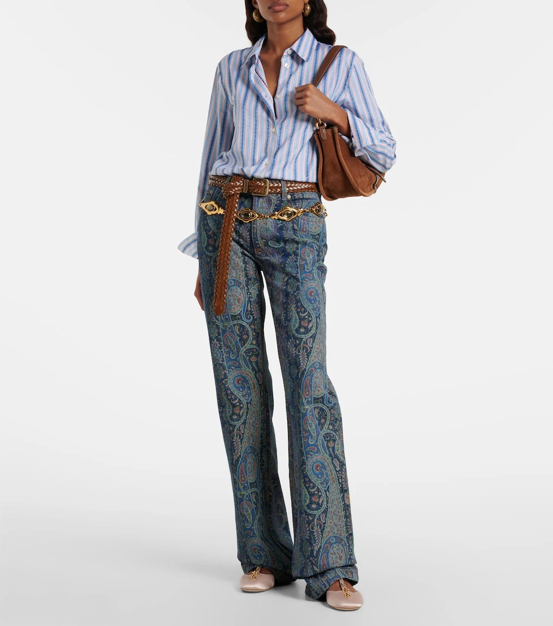 Etro - Paisley striped cotton shirt