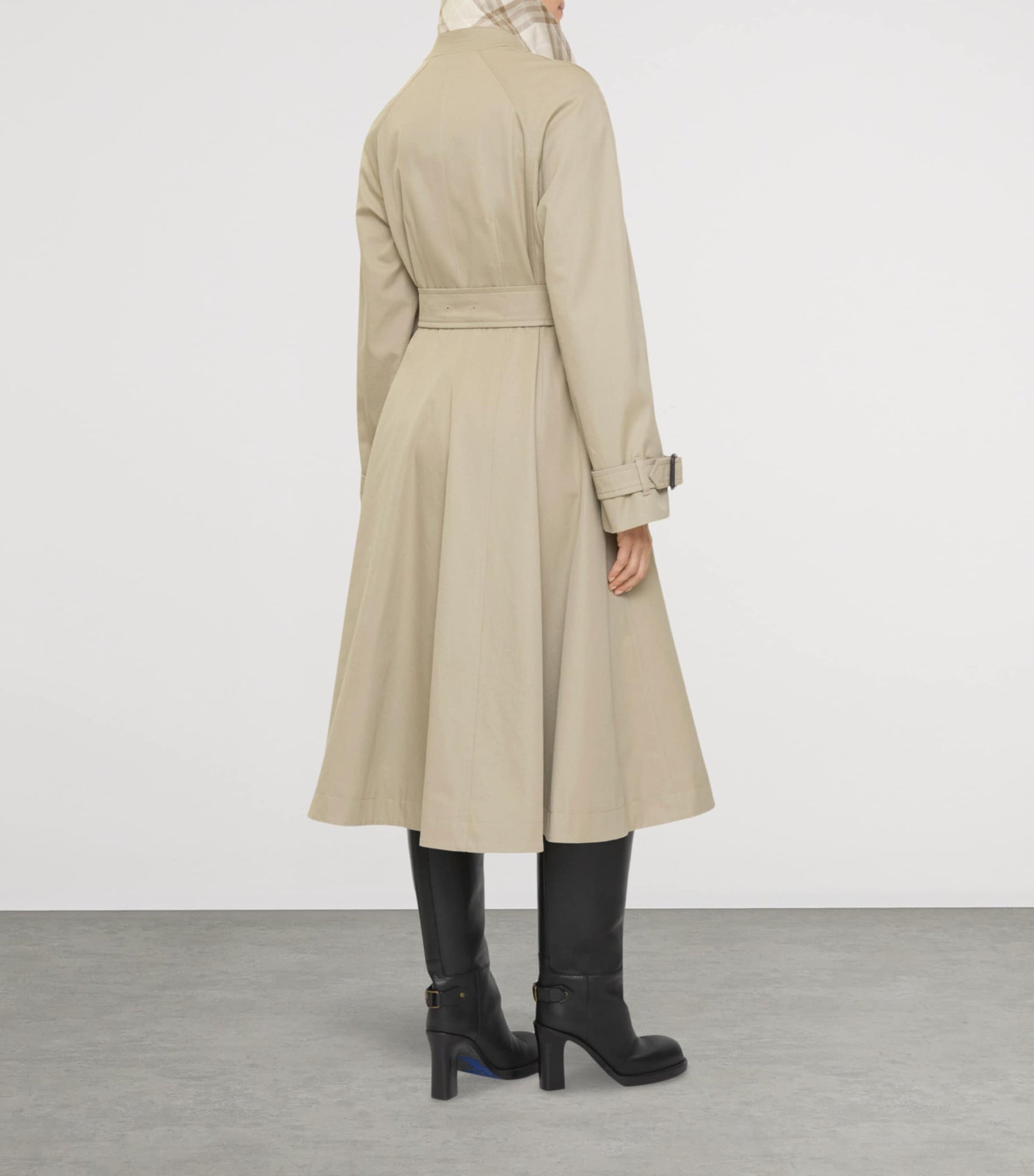 Beige Gabardine Ellingham Long Car Coat