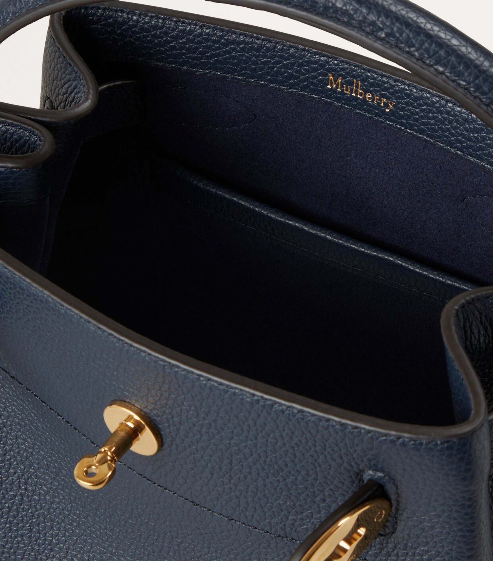 Mulberry Blue Leather Islington Bucket Bag