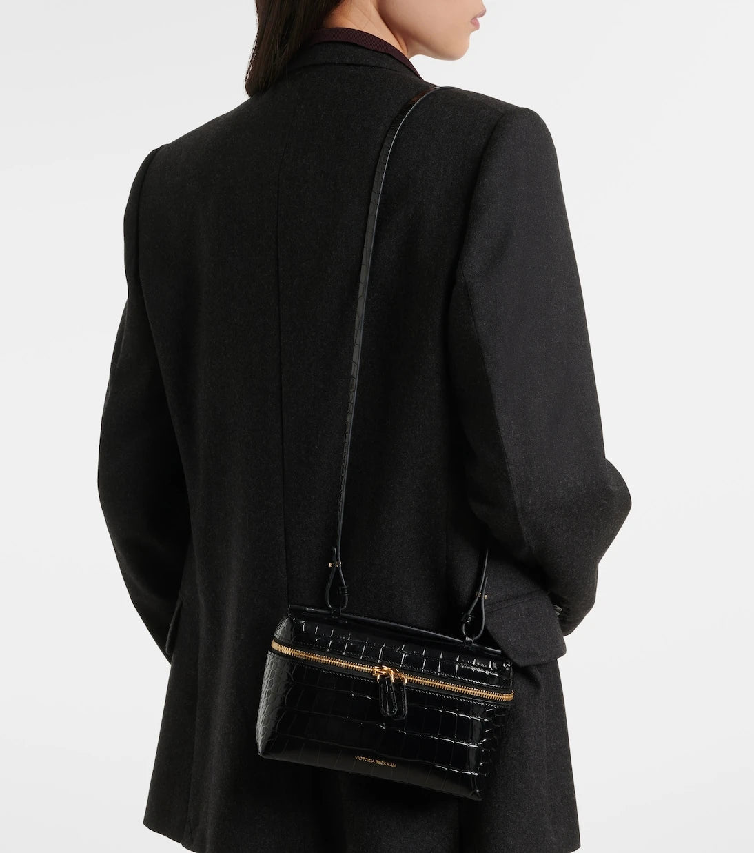 Victoria Beckham - Vanity croc-effect leather vanity bag