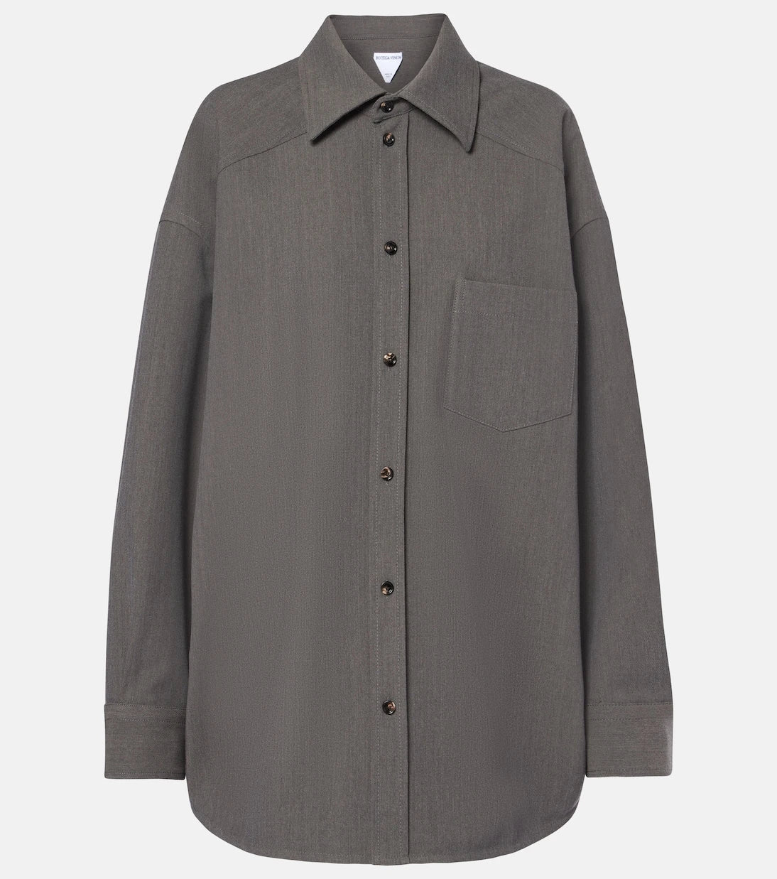 Bottega Veneta - Oversized wool-blend shirt
