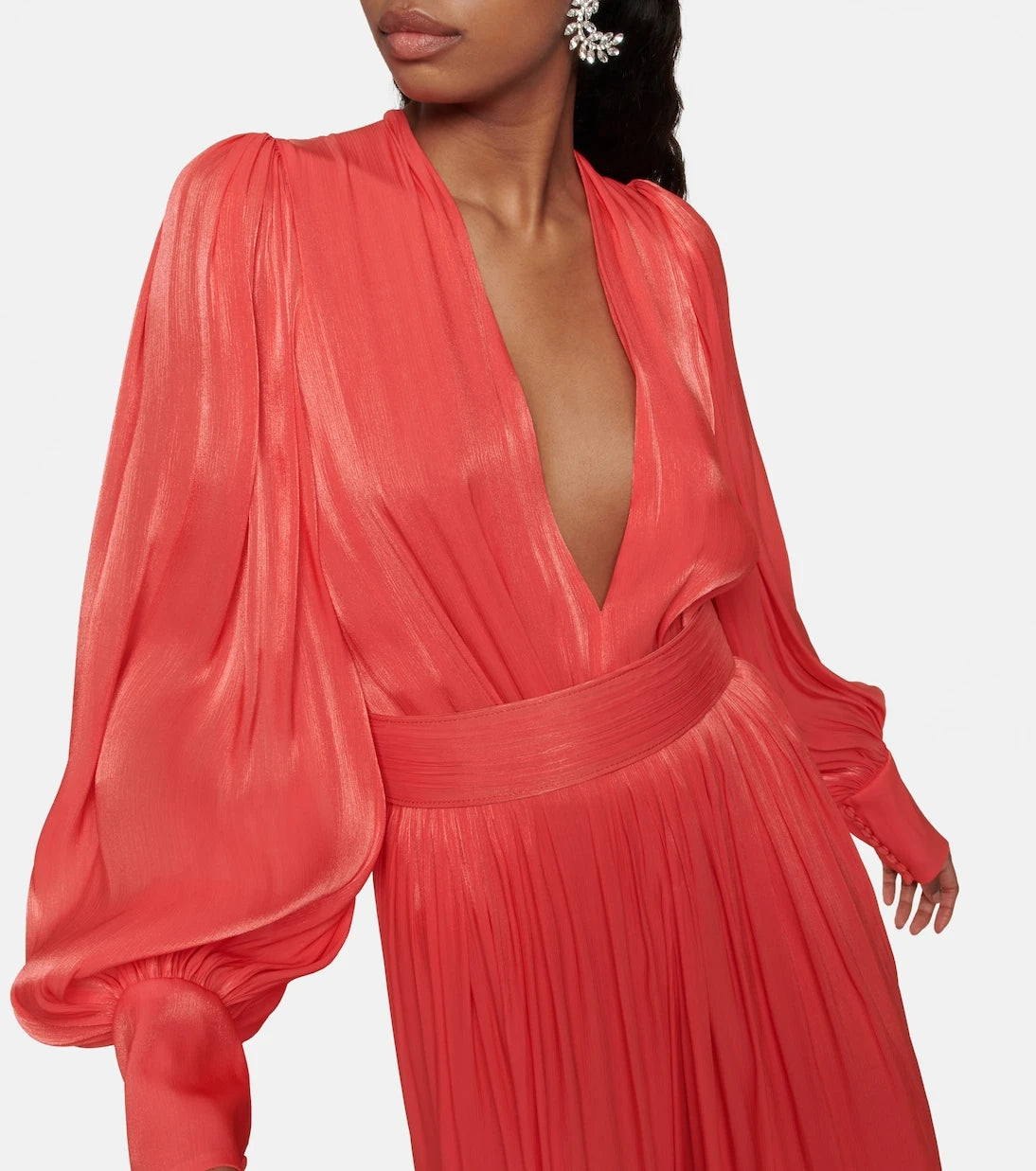 Costarellos - Racine Lurex®  georgette jumpsuit