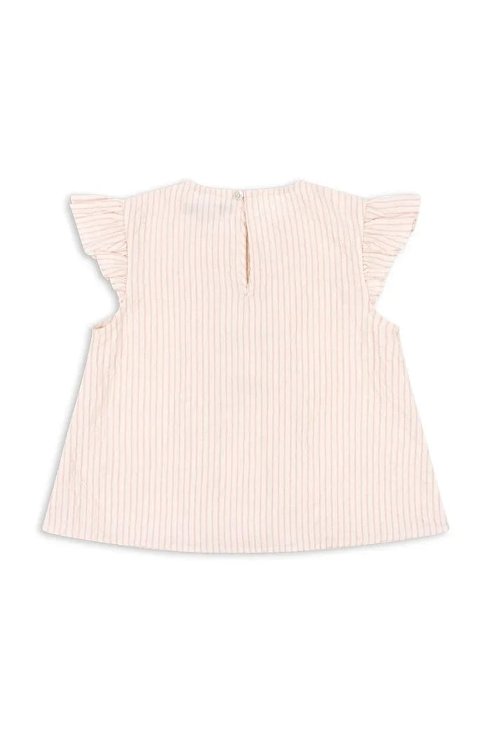 Konges Sløjd ELLIE FRILL TOP GOTS Çocuk Pamuklu Üst