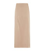 Brunello Cucinelli Brown Satin Maxi Skirt