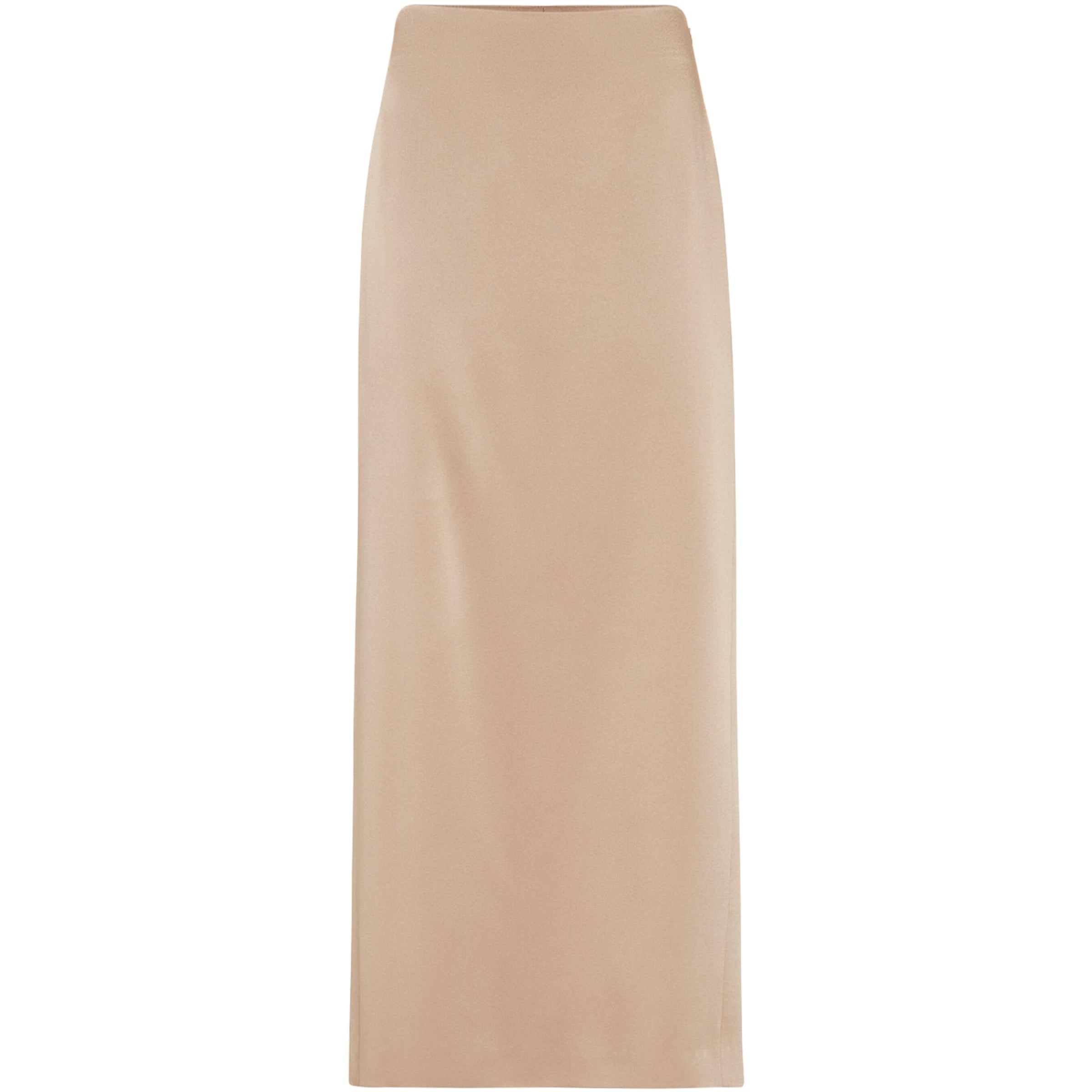 Brunello Cucinelli Brown Satin Maxi Skirt