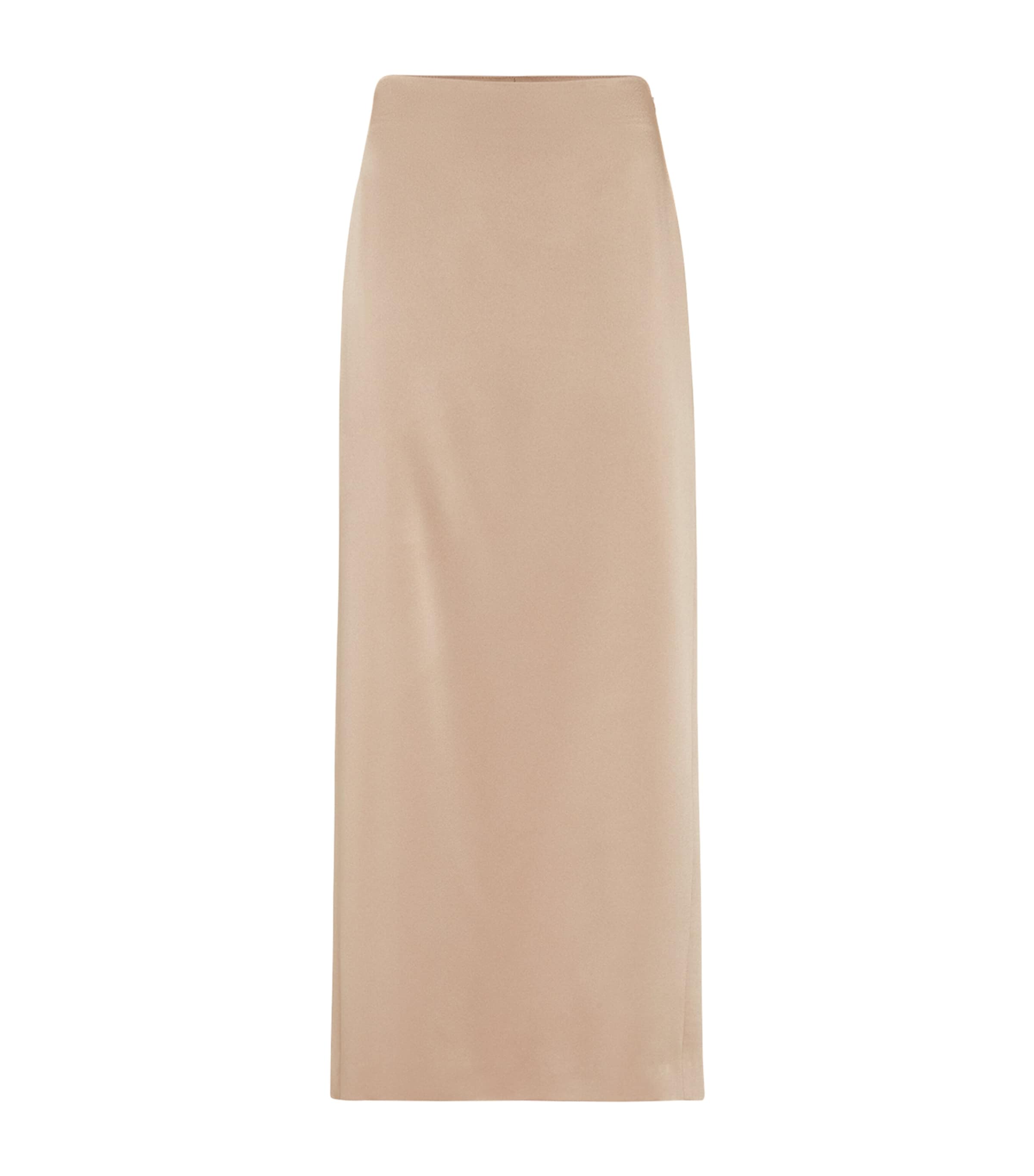 Brunello Cucinelli Brown Satin Maxi Skirt