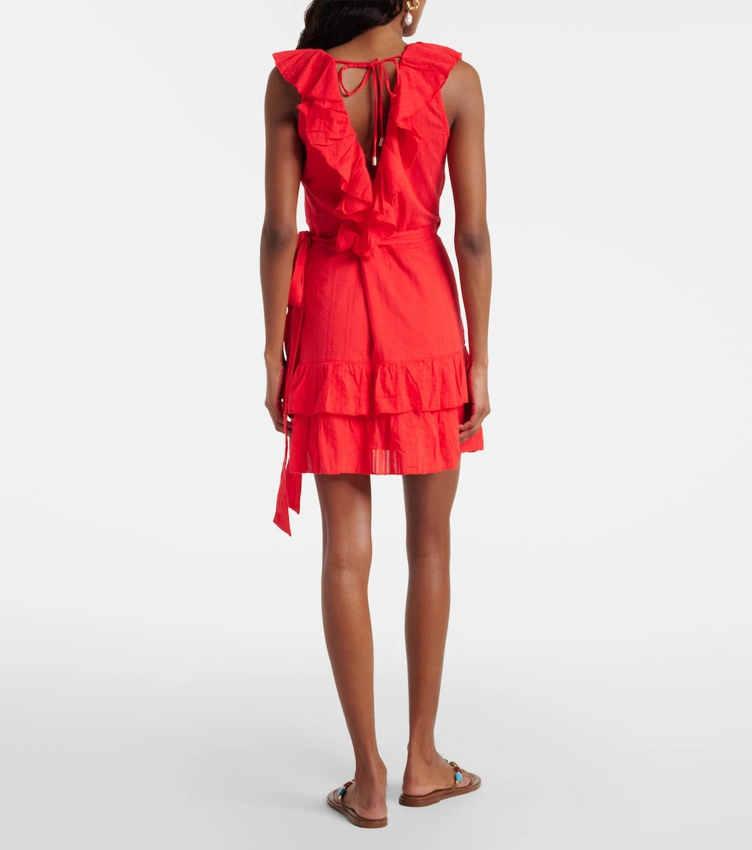 Melissa Odabash - Molly ruffled cotton wrap dress