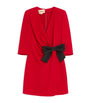 Valentino Red Silk Bow-Detail Mini Dress