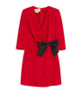 Valentino Red Silk Bow-Detail Mini Dress