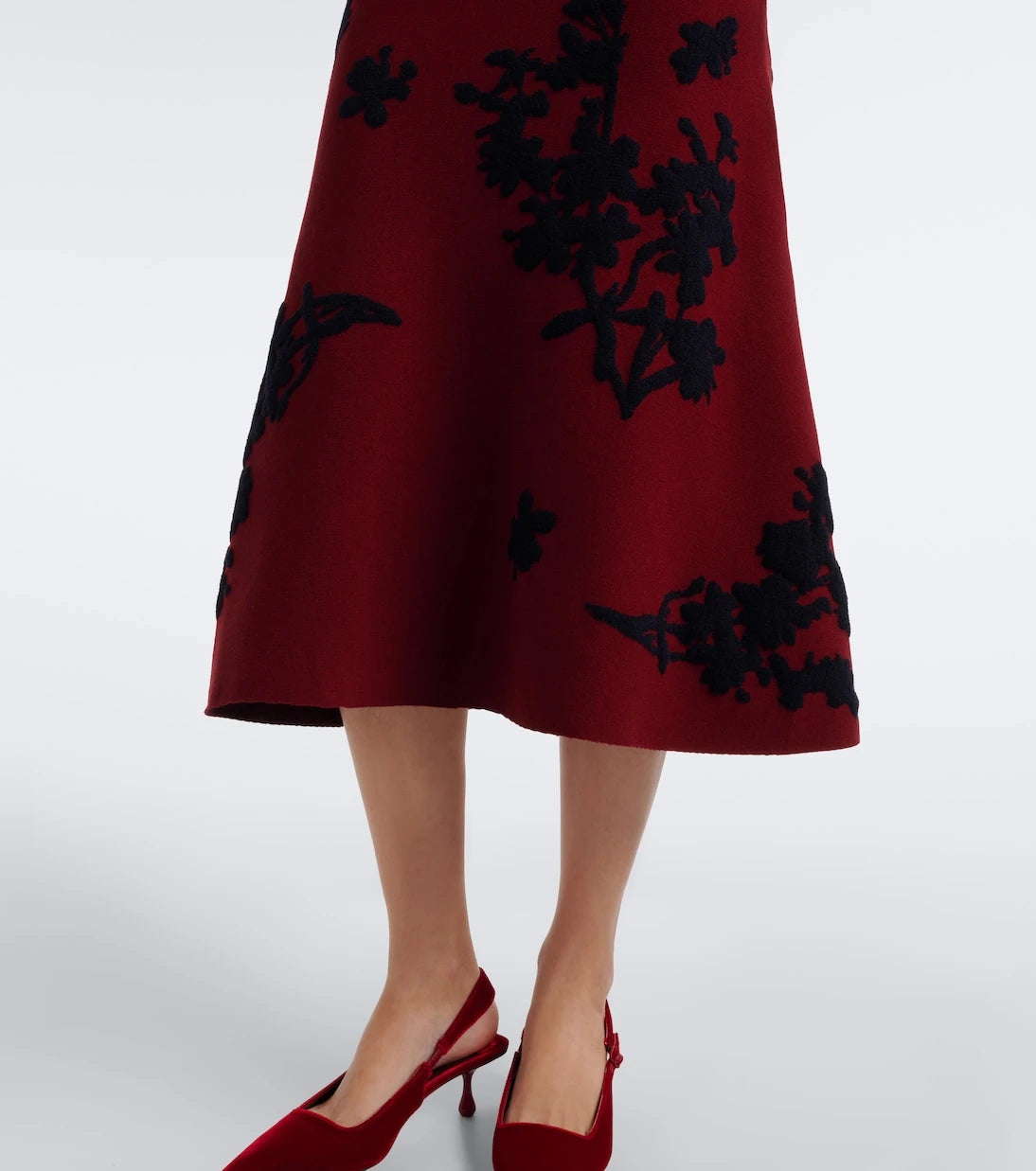 Erdem - Jacquard midi skirt