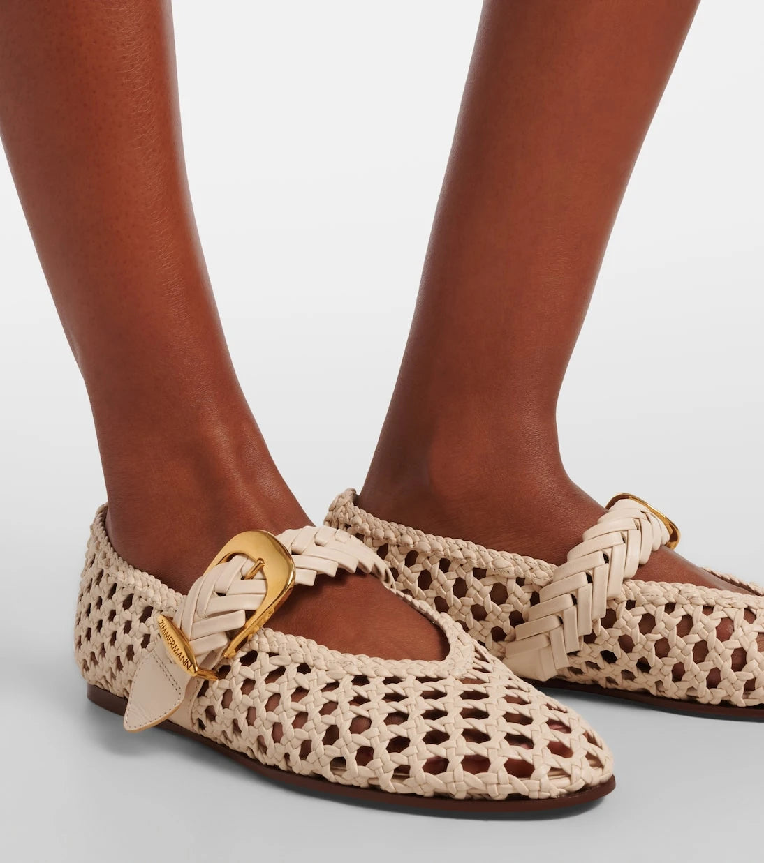 Zimmermann - Alchemy braided leather Mary Jane flats