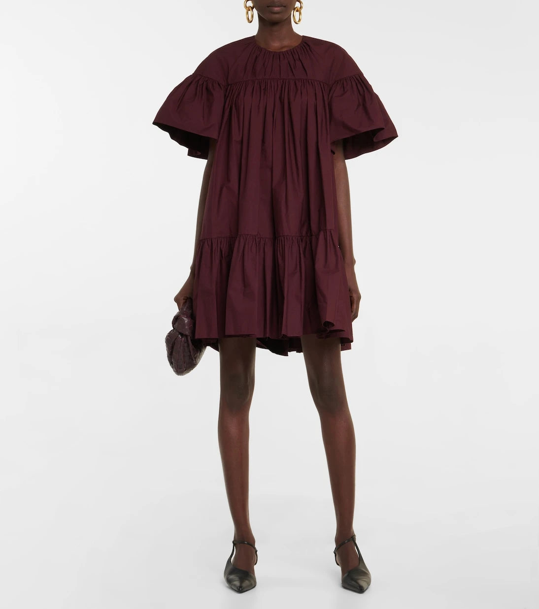 Roksanda - Zuri pleated cotton minidress