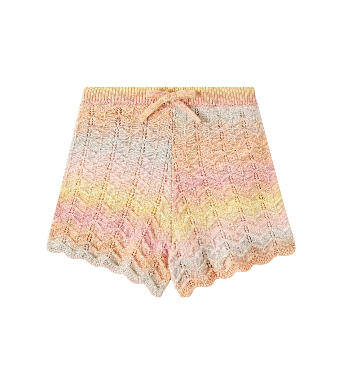 Zimmermann Kids - Tallow chevron cotton-blend shorts
