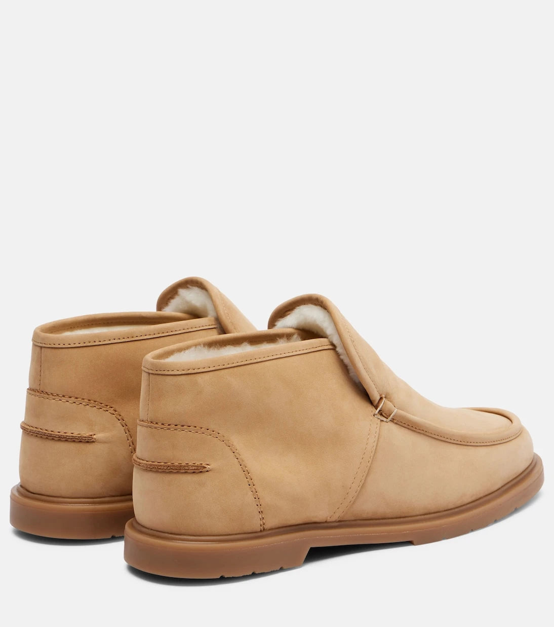Yves Salomon - Shearling-lined suede ankle boots