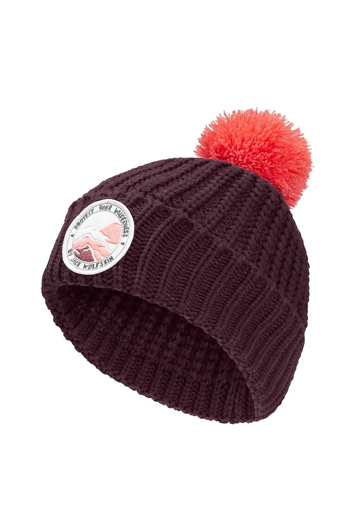 Детска шапка Jack Wolfskin POMPOM BADGE