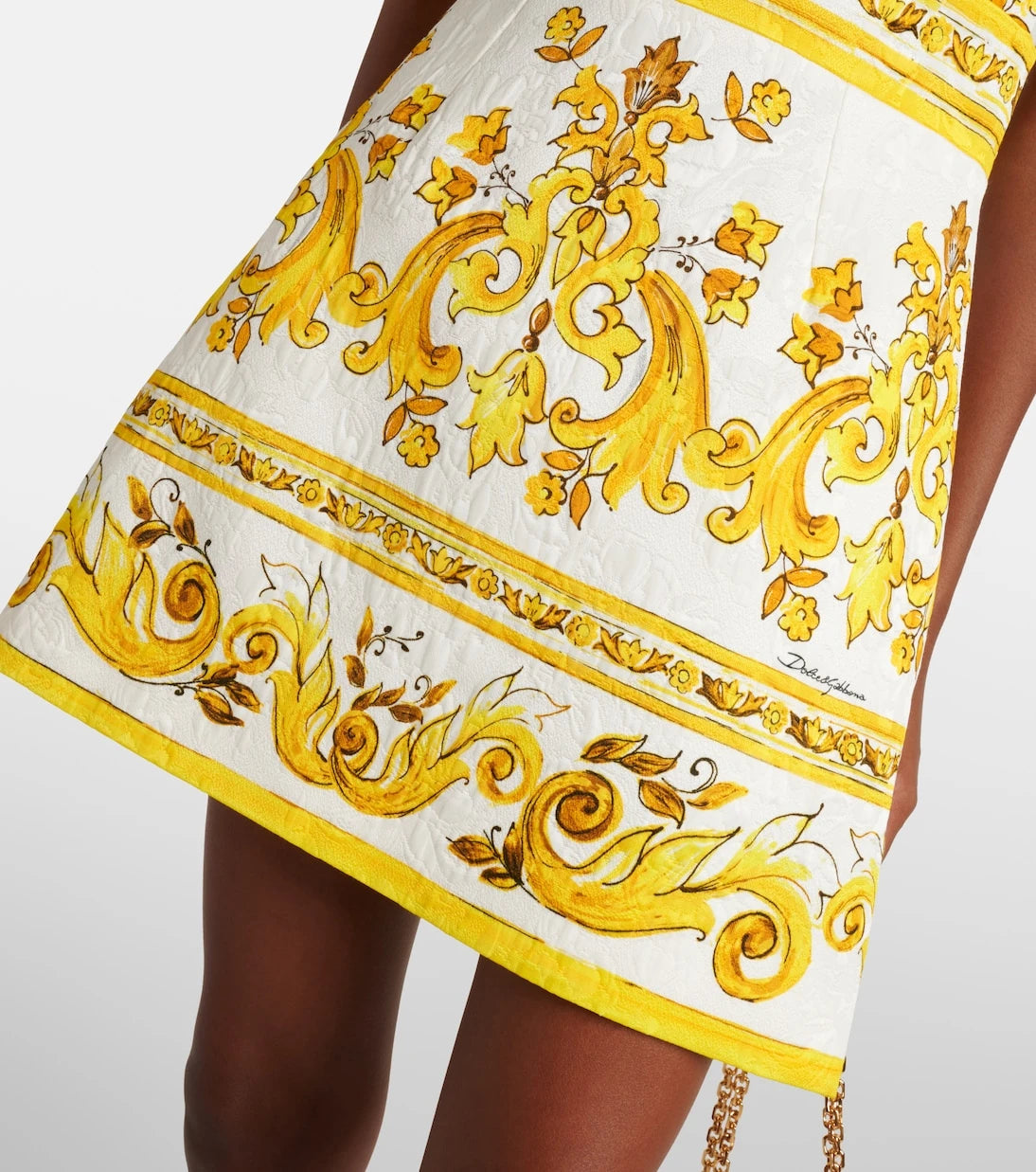 Dolce&Gabbana - Majolica cotton-blend brocade minidress