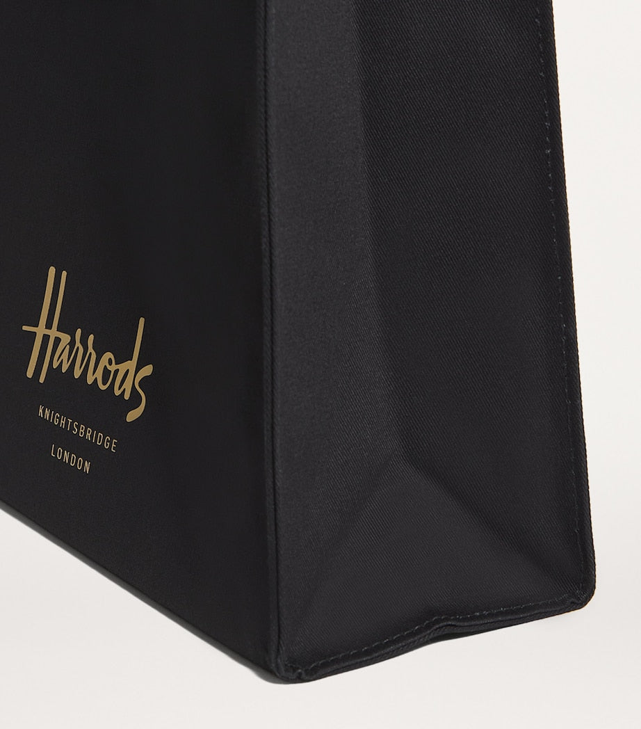 Black Medium Cotton Logo Tote Bag