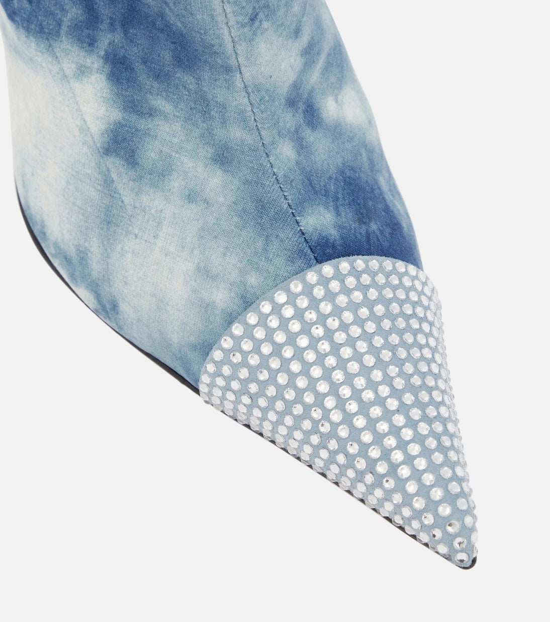 Alexandre Vauthier - Tie-dye denim knee-high boots