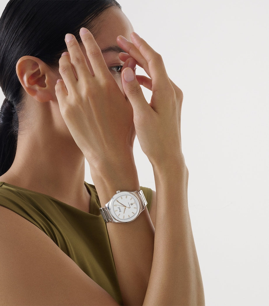 Stainless Steel and Diamond Polo Date Watch 36mm