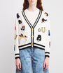 Alice+Olivia White Cotton Embroidered Bradley Cardigan