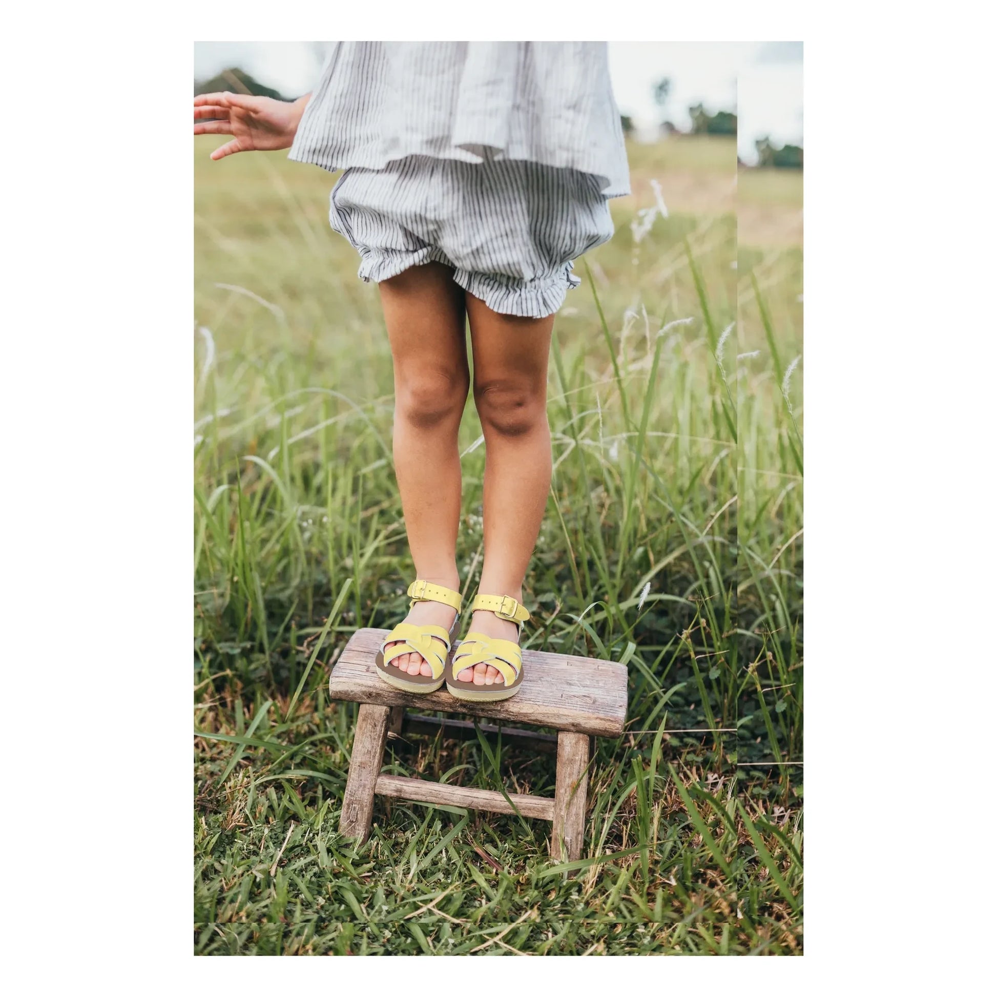Salt-Water - Waterproof Swimmer Leather Sandals | Pale yellow
