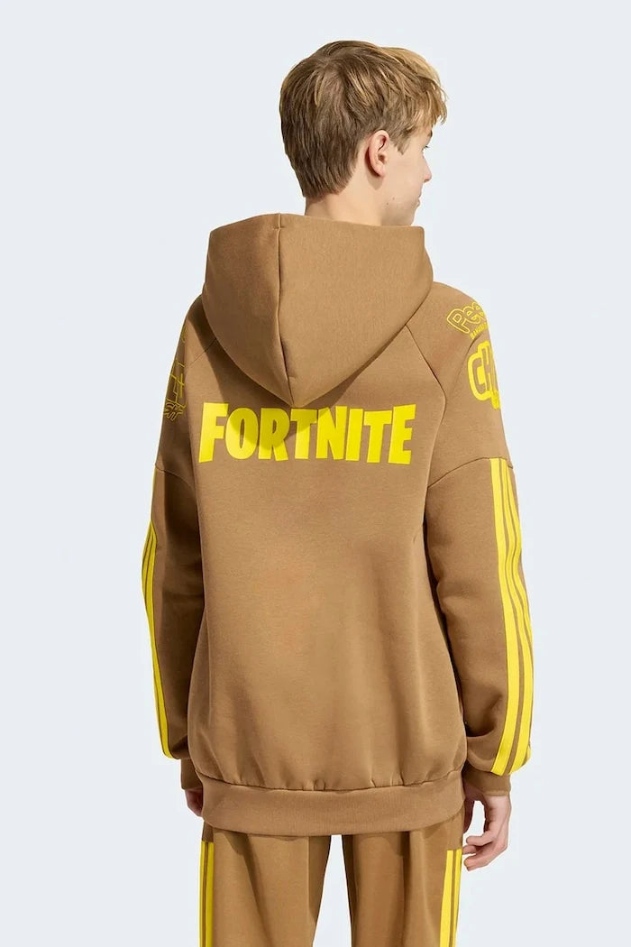 adidas pamuklu kapüşonlu çocuk sweatshirt FORTNITE