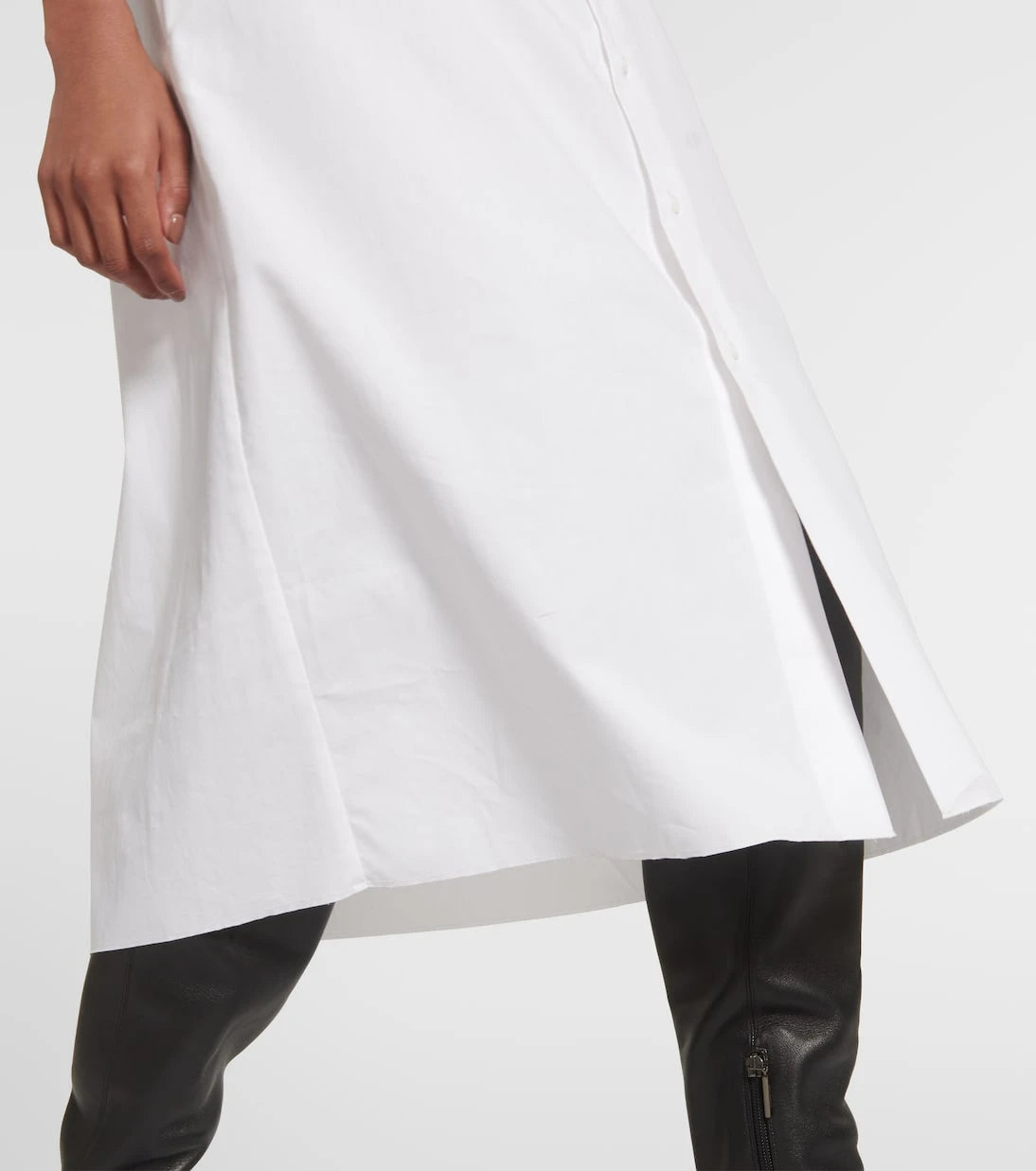 MM6 Maison Margiela - فستان ميدي من البوبلين القطني