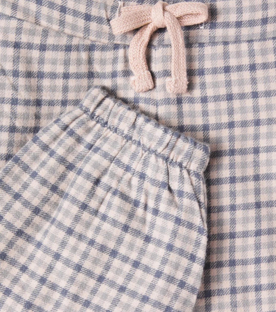 Wheat - Baby Blake checked cotton pants
