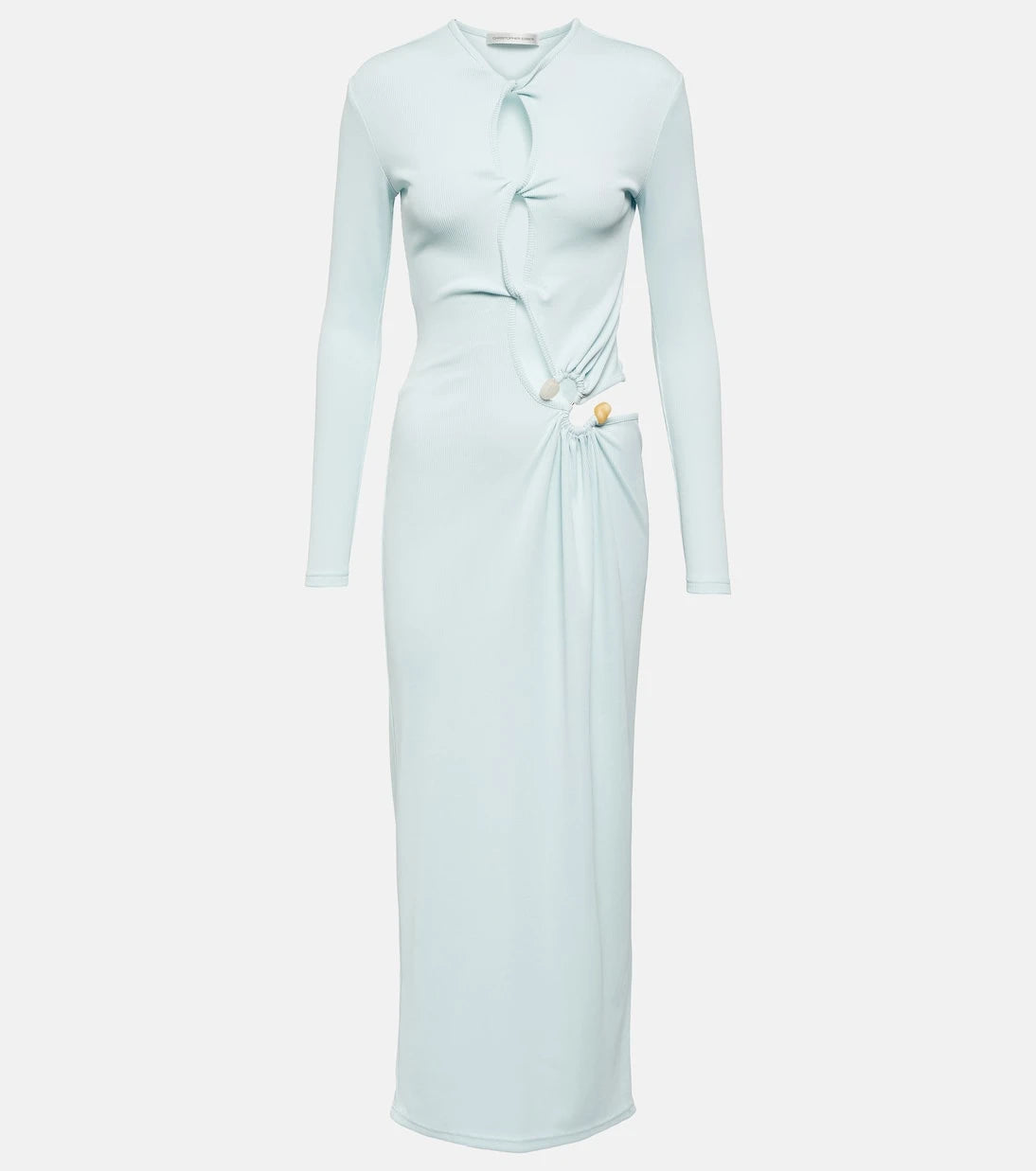 Christopher Esber - Gathered cutout jersey midi dress